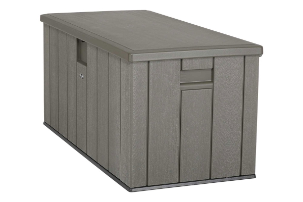Сундук пластиковый WoodLook, 570 л, серый