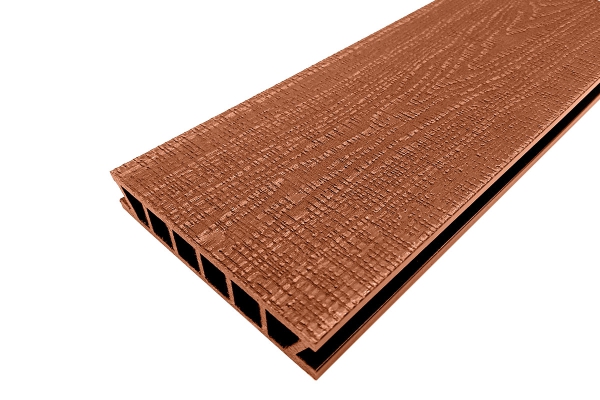 Террасная доска Deckron (Декрон) WoodLike с 3D тиснением, 153*28*6000мм, терракот, П7