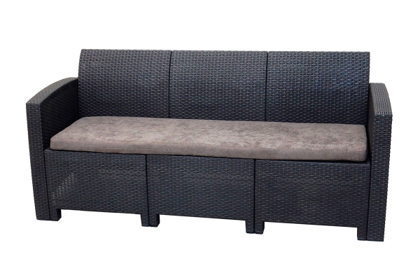 Arizona b:rattan, Диван трехместный, антрацит (3-х местная подушка)