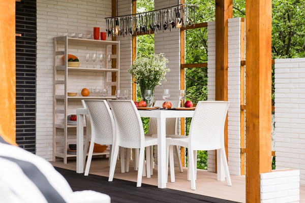 Стол B:rattan Houston 1500*900мм, белый