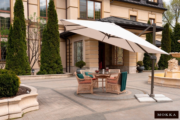 Комплект плетеной мебели MOKKA VILLA ROSA (4 кресла) + 4 подушки